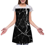 Black White Natural Marble Print Adjustable Apron