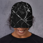 Black White Natural Marble Print Baseball Cap