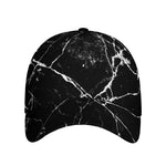 Black White Natural Marble Print Baseball Cap