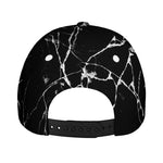 Black White Natural Marble Print Baseball Cap