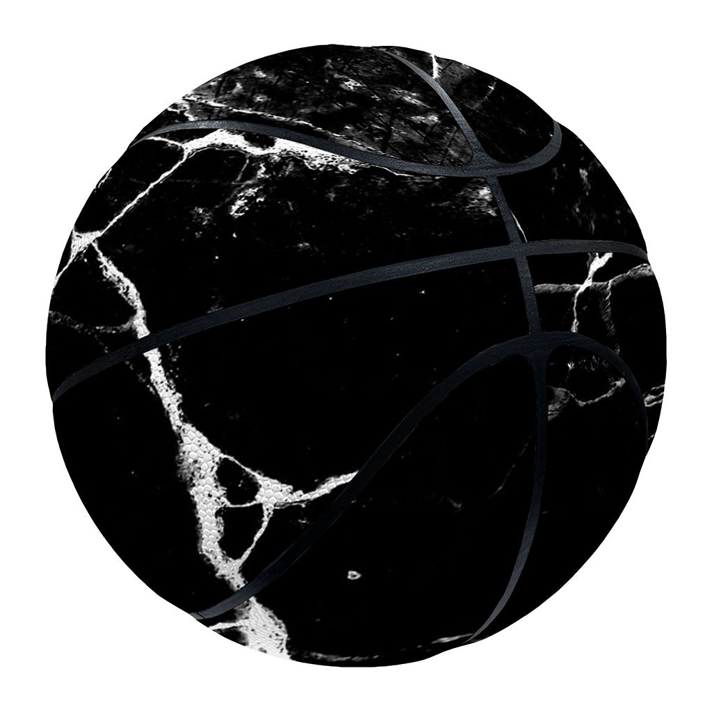 Black White Natural Marble Print Basketball