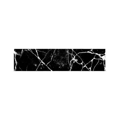 Black White Natural Marble Print Bed Runner