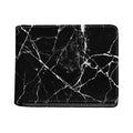 Black White Natural Marble Print Bifold Wallet