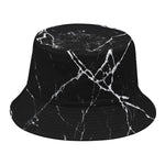 Black White Natural Marble Print Bucket Hat