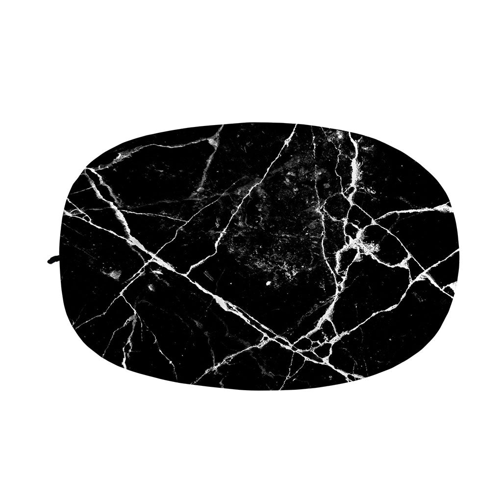Black White Natural Marble Print Car Side Mirror Covers