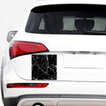 Black White Natural Marble Print Car Sticker