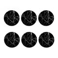 Black White Natural Marble Print Coaster Set