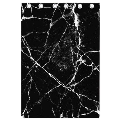 Black White Natural Marble Print Curtain