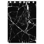 Black White Natural Marble Print Curtain