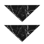 Black White Natural Marble Print Dog Bandana