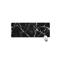 Black White Natural Marble Print Extended Mouse Pad