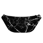 Black White Natural Marble Print Fanny Pack