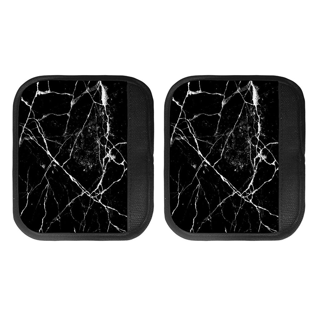 Black White Natural Marble Print Handle Covers