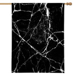 Black White Natural Marble Print House Flag