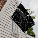 Black White Natural Marble Print House Flag