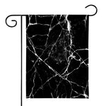 Black White Natural Marble Print House Flag