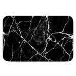 Black White Natural Marble Print Indoor Door Mat