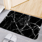 Black White Natural Marble Print Indoor Door Mat