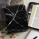Black White Natural Marble Print Leather Bible Cover