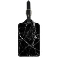 Black White Natural Marble Print Luggage Tag