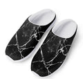 Black White Natural Marble Print Mesh Casual Shoes