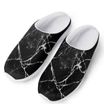 Black White Natural Marble Print Mesh Casual Shoes