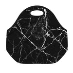Black White Natural Marble Print Neoprene Lunch Bag