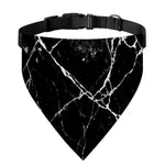 Black White Natural Marble Print Over The Collar Dog Bandana