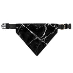 Black White Natural Marble Print Over The Collar Dog Bandana