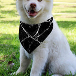 Black White Natural Marble Print Over The Collar Dog Bandana