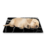 Black White Natural Marble Print Pet Cooling Mat Cover