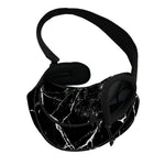 Black White Natural Marble Print Pet Sling Carrier