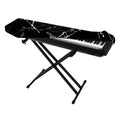 Black White Natural Marble Print Piano Keyboard Cover