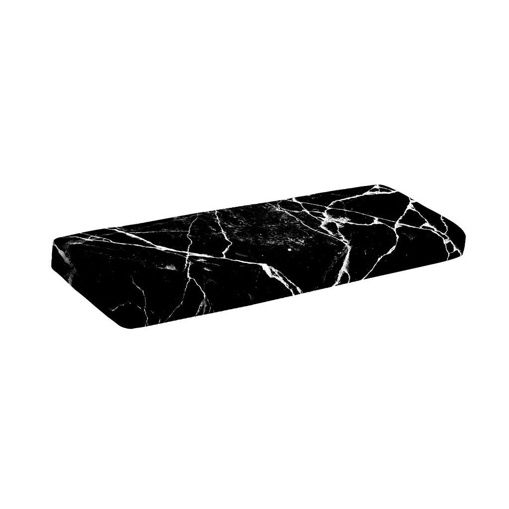 Black White Natural Marble Print Piano Keyboard Cover