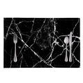 Black White Natural Marble Print Placemat
