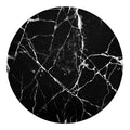 Black White Natural Marble Print Round Blanket