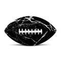 Black White Natural Marble Print Rugby Ball