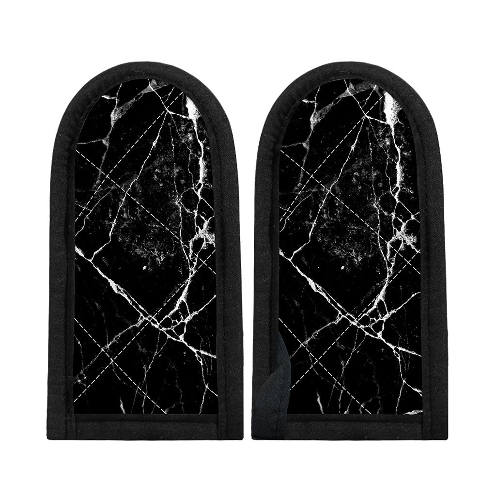Black White Natural Marble Print Skillet Handle Cover