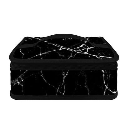 Black White Natural Marble Print Small Lunch Bag