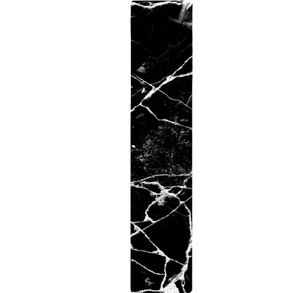 Black White Natural Marble Print Table Runner