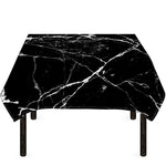 Black White Natural Marble Print Tablecloth
