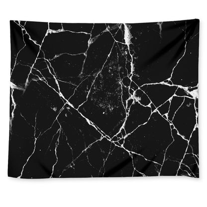 Black White Natural Marble Print Tapestry