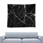 Black White Natural Marble Print Tapestry