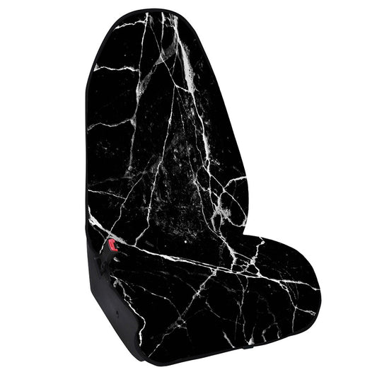 Black White Natural Marble Print Waterproof Car Seat Cover