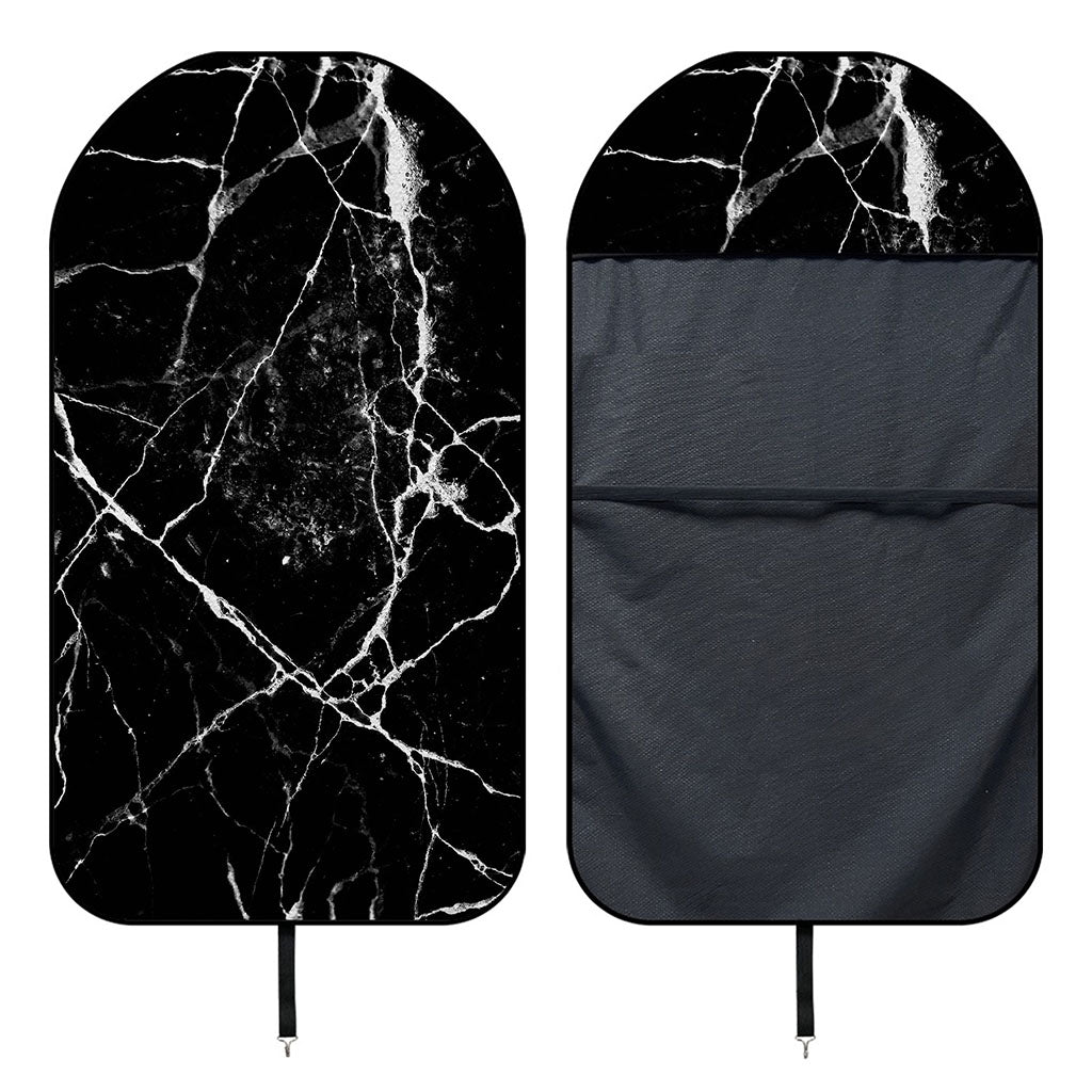 Black White Natural Marble Print Waterproof Car Seat Cover