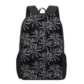Black White Palm Tree Pattern Print 17 Inch Backpack