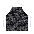Black White Palm Tree Pattern Print Adjustable Apron