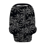 Black White Palm Tree Pattern Print Baby Seat Cover