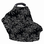 Black White Palm Tree Pattern Print Baby Seat Cover