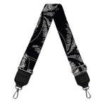 Black White Palm Tree Pattern Print Bag Strap
